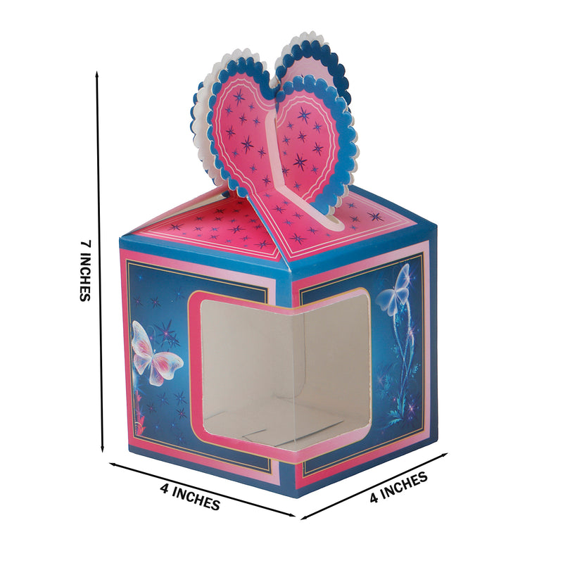 Small Attractive Gift Box with Transparent Window ( 4x4x7 Inches ) 9403