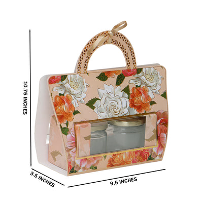 Floral Printed Hamper Box for gifting and packaging Size: 9.5*3.5*10.75 Inches, Color: Light Blush Floral, Material:&nbsp;SBS 230 GSM, Capacity:&nbsp;Up To 1kg from Nice Packaging