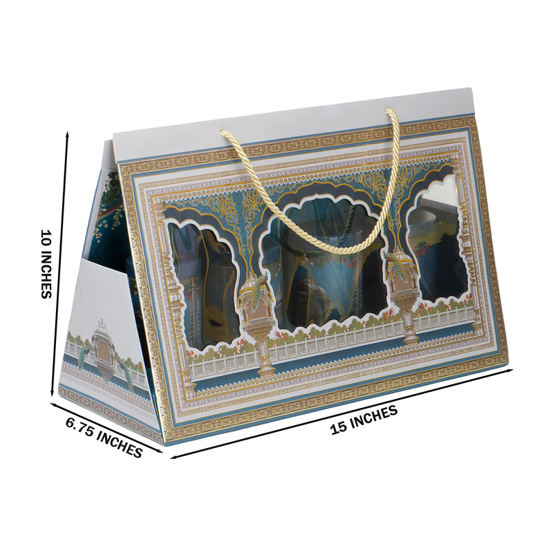 Hamper Bag With 4 printed tins (15x6.75x10 Inches) 9514RDY