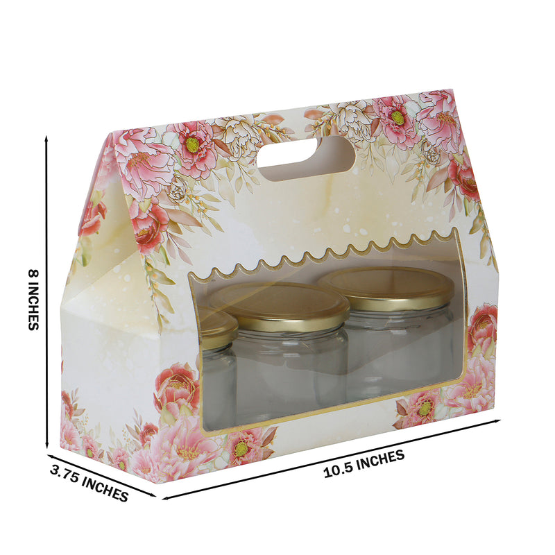 Floral Small Gift Box With Handle (10..5x3.75x8 Inches) 9517C