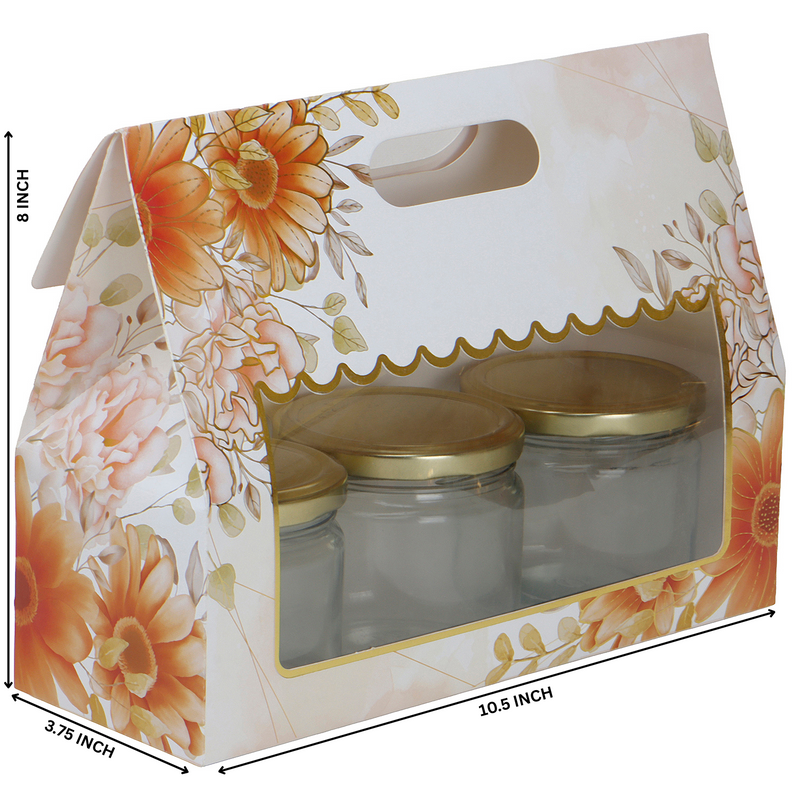Floral Small Gift Box With Handle (10..5x3.75x8 Inches) 9517B