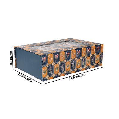 Magnetic Foldable Floral Hamper Box with 2 salsa jars & 16 cavity (11.5x7.75x3.5) Inch 9093A