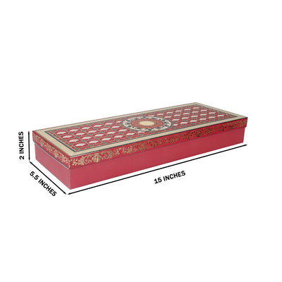 Beautiful Dry Fruit Box with 4 Compartment (15x5.5x2) Inch 9152