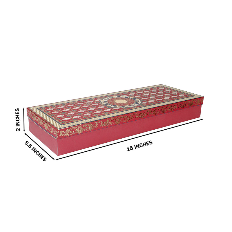 Beautiful Dry Fruit Box with 4 Compartment (15x5.5x2) Inch 9152