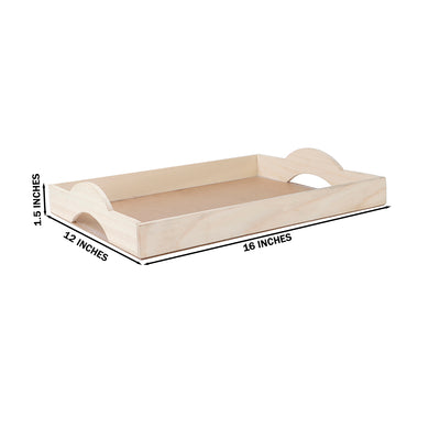 Pine Wood Multipurpose Tray (16x12x1.5) Inch 9107