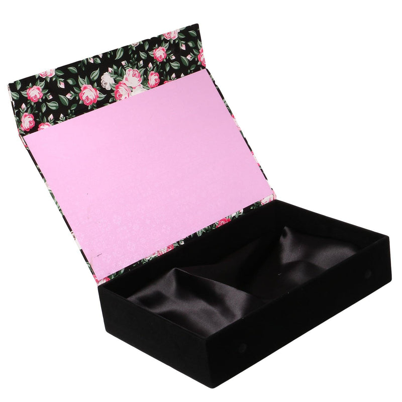 Black Floral print Box