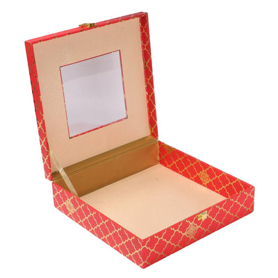 Red MDF Square Trunk Box