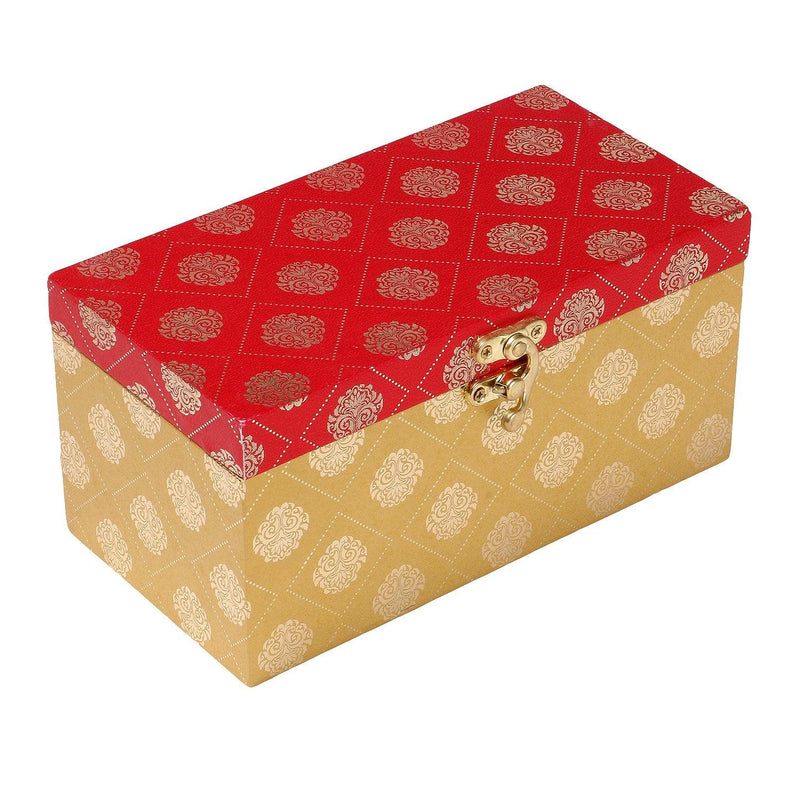 Fancy Stylish Red Golden Hamper Box
