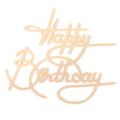 Happy Birthday Laser Cake Topper
