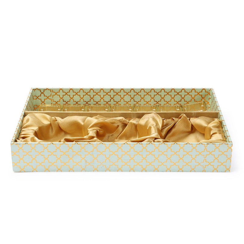MDF Hamper Tray With Golden Cavity Without 3 Big Salsa Jar