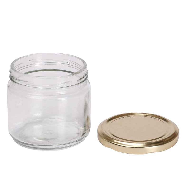 Salsa jars with golden cap