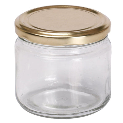 Salsa jars with golden cap