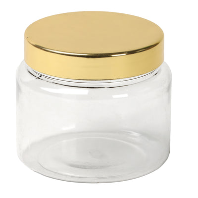 Plastic Jar With Golden Cap