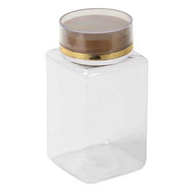 Plastic Jar Container With Brown Cap