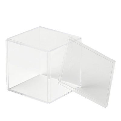 Square Acrylic Storage Cube, Small Candy Favor Clear Acrylic Box With Lid (3x3x3 inch) PJ0016 - Nice Packaging
