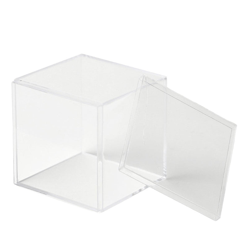 Square Acrylic Storage Cube, Small Candy Favor Clear Acrylic Box