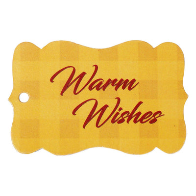 Yellow warm wishes tags