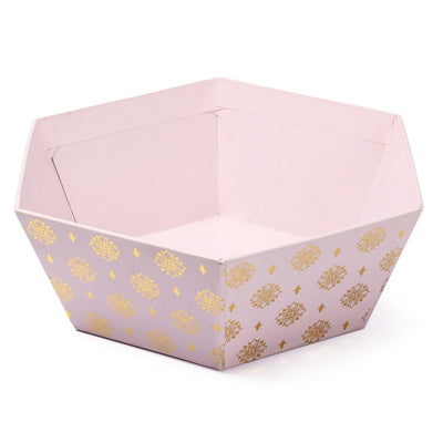 Pink Cardboard Tray with Gold Foil